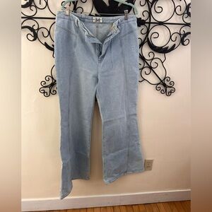 Light blue free people flare jeans